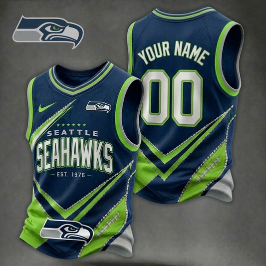 Premium NFL X SEA Game Day V-neck Tank Top Shirt V33 NDT NHM 080626