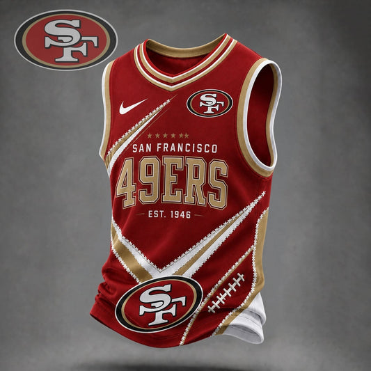 Premium NFL X SF Game Day V-neck Tank Top Shirt NDT NHM 030626