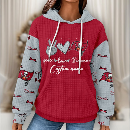 Premium NFL X TB Women's Waffle Hoodie NDT NHM