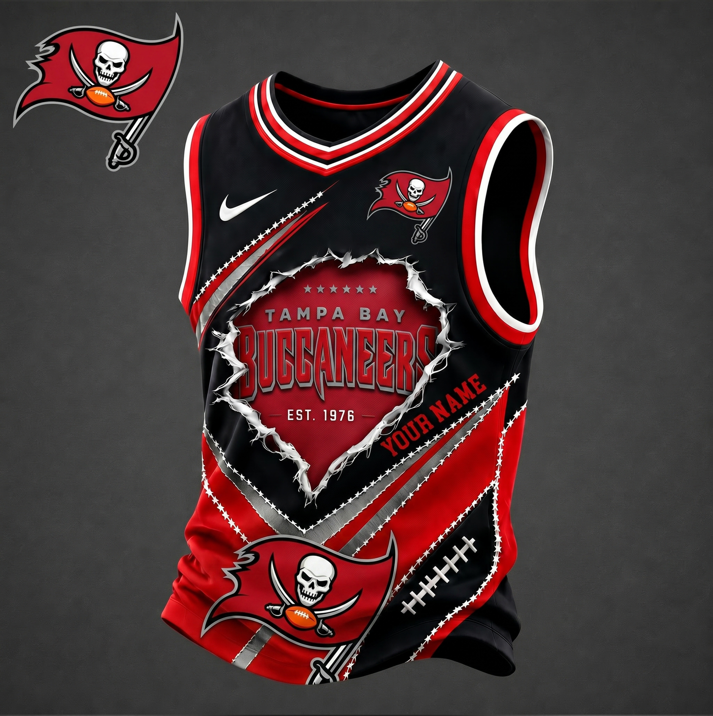 Premium NFL X TBB Game Day V-neck Tank Top Shirt FOR SUMMER HOLIDAY NDT VHM 050626