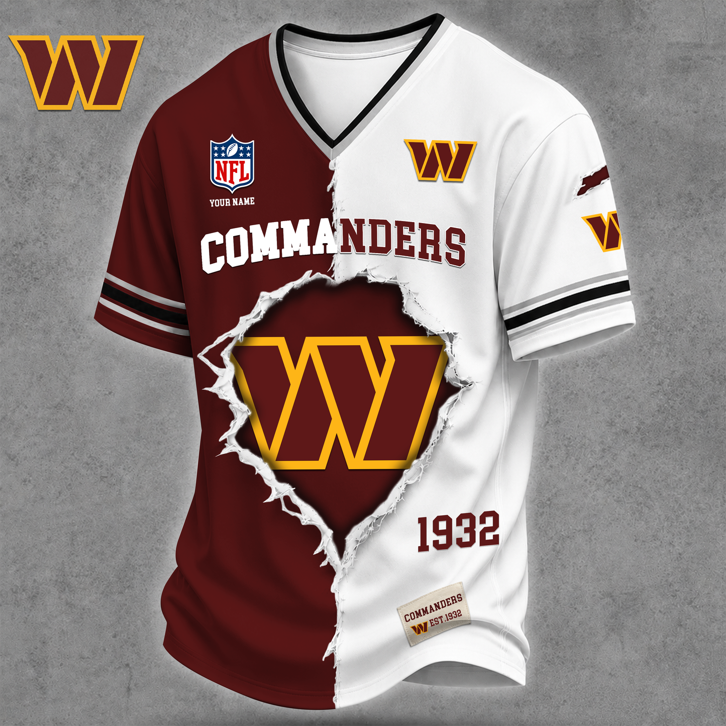 Premium NFL X WC Game Day Streetwear V-neck  Shirt NDT VHM 040626