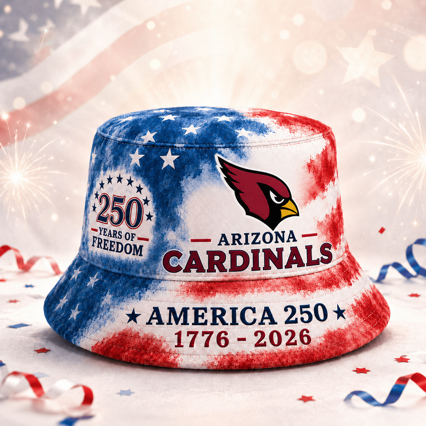 Premium NFL x ARI 250 Years Of Freedom Bucket Hat 120626