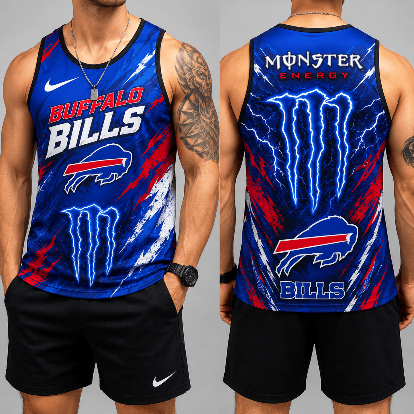 Premium NFL x BUF Energy Claw Sport Tank Top 120626