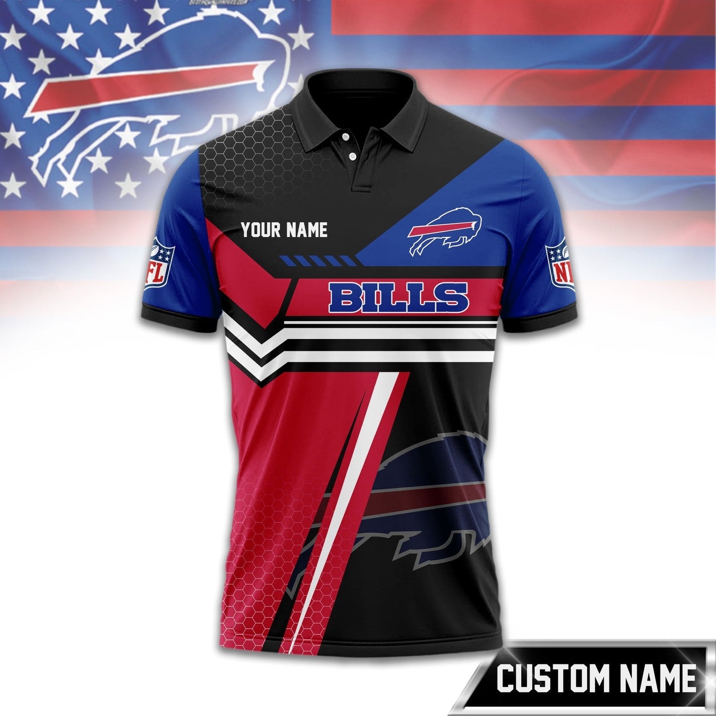 Premium NFL x BUF Inspired Custom Game Day Polo NDT NHM