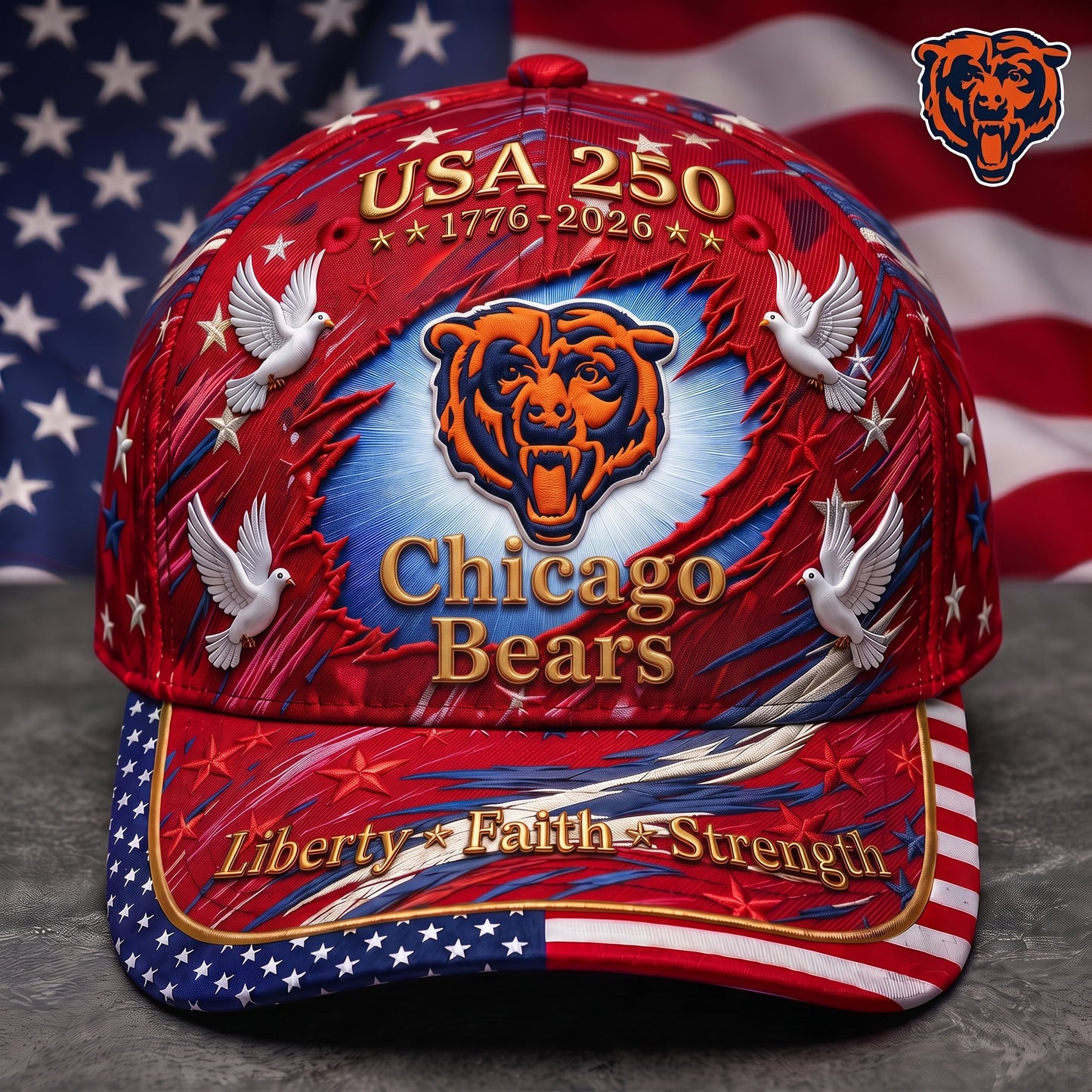 Premium NFL x CB 250 Years Anniversary Of Freedom Cap V4  260626