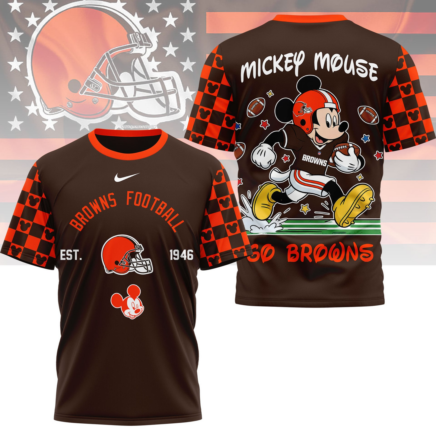 Premium NFL  x CB Mouse Football 3D Shirt NDT VHM