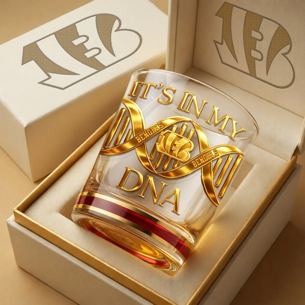 Premium NFL x CIN Game Day Whiskey Glass NDT NHM 270126