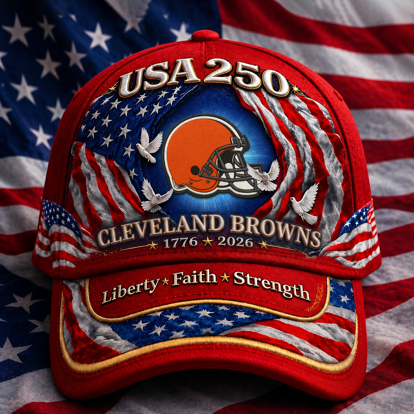 Premium NFL x CLE 250 Years  Anniversary Of Freedom  Cap 220626