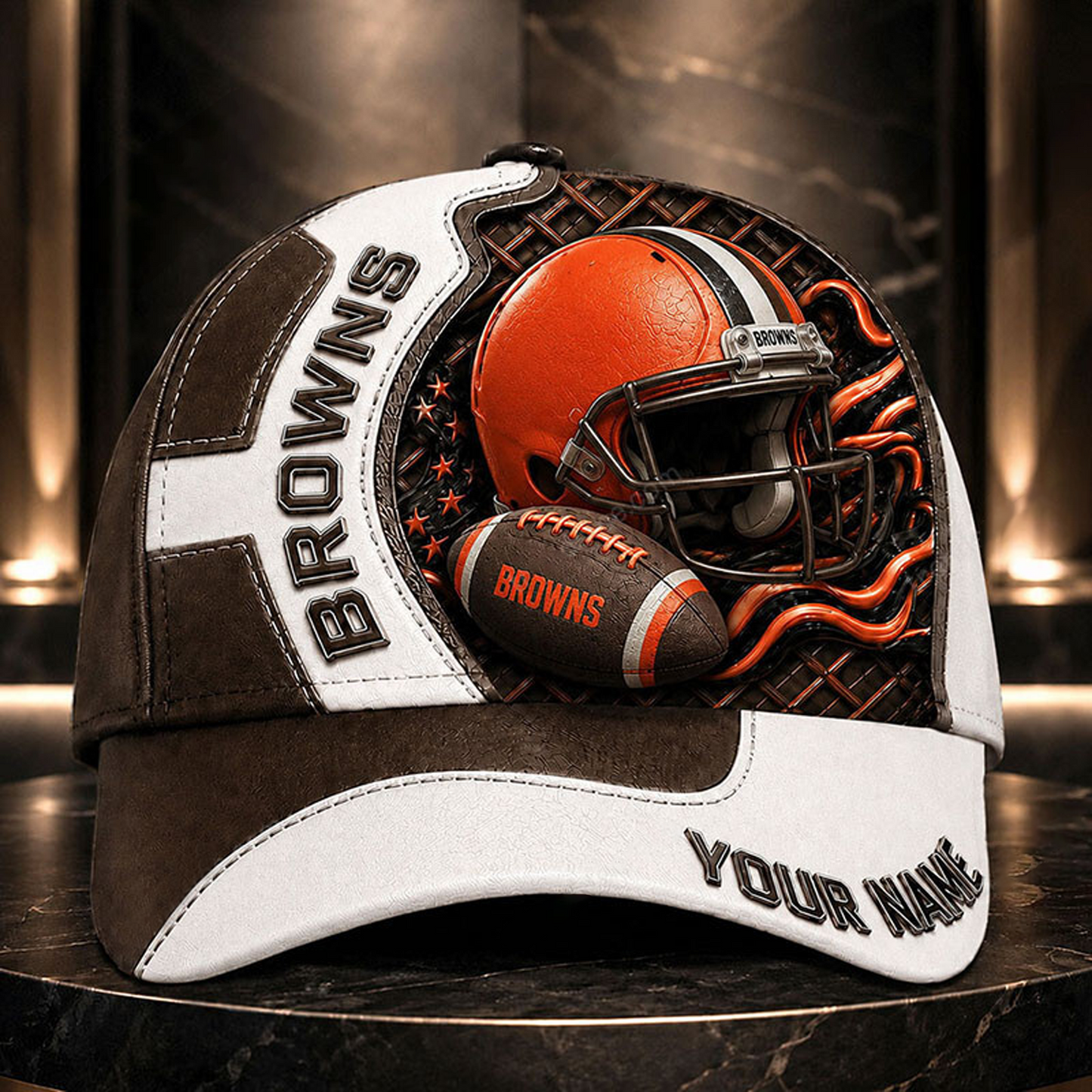 Premium NFL x CLE 3D Custom Cap DATND TANTD 280526