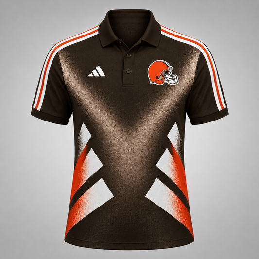 Premium NFL x CLE Sports Fan Geometric Pattern Polo Shirt 270626