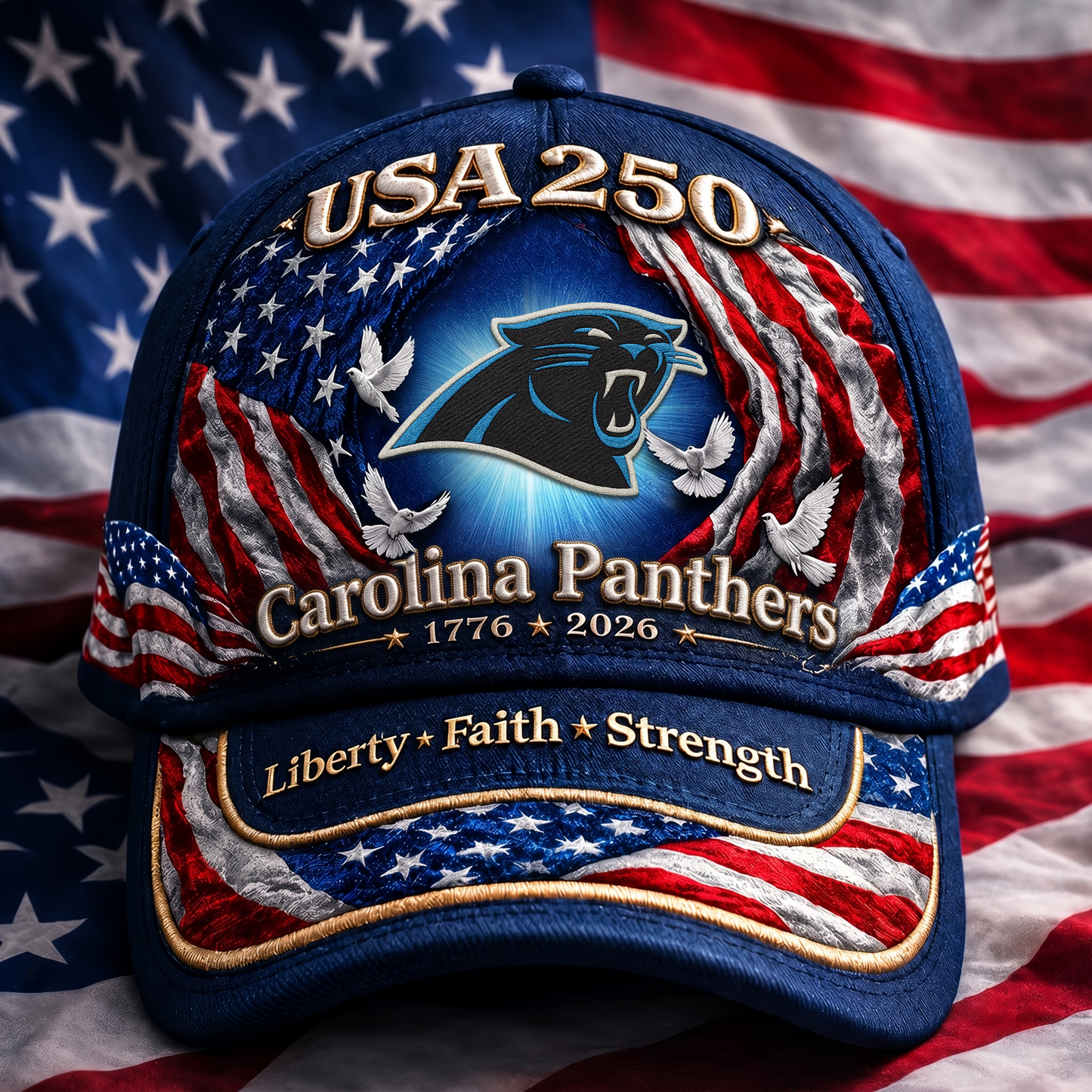 Premium NFL x CP 250 Years  Anniversary Of Freedom  Cap 220626