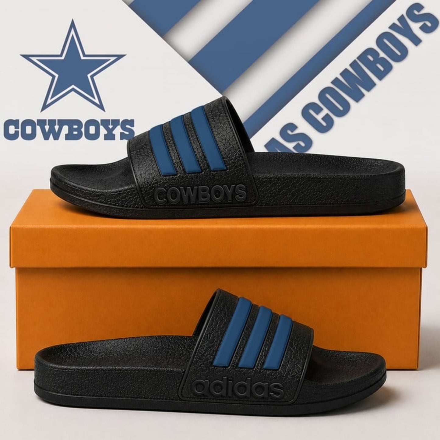 Premium NFL x DAL Adidas Slide Slippers NDT NHM 040626