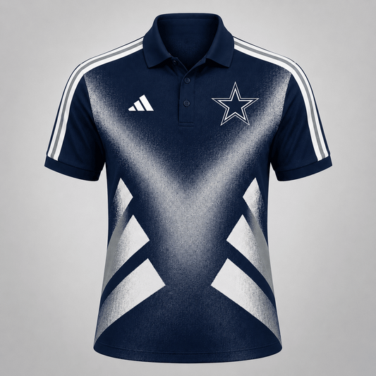 Premium NFL x DAL Sports Fan Geometric Pattern Polo Shirt 270626