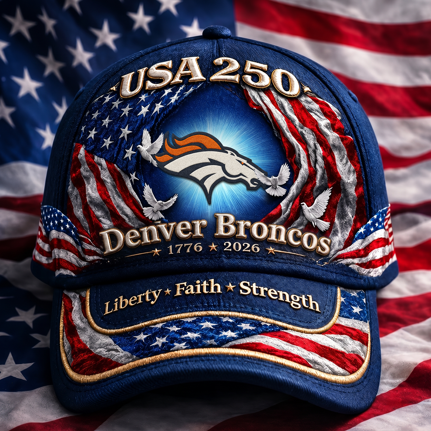 Premium NFL x DB 250 Years  Anniversary Of Freedom  Cap 220626