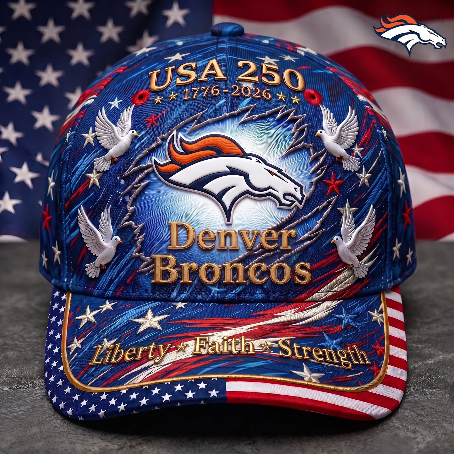 Premium NFL x DB 250 Years Anniversary Of Freedom Cap V4  260626