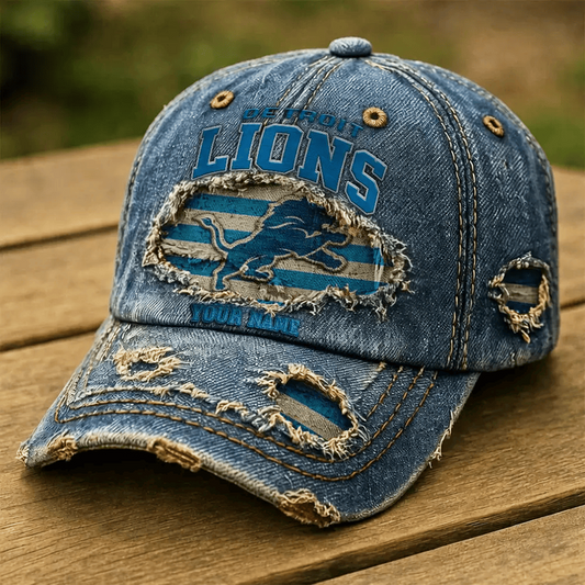 Premium NFL x DET Denim Washed Cap New Style DATND TANTD 280526