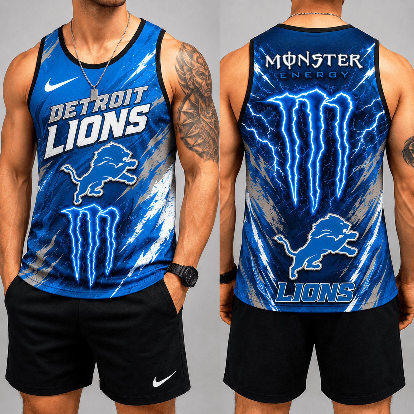 Premium NFL x DET Energy Claw Sport Tank Top 120626