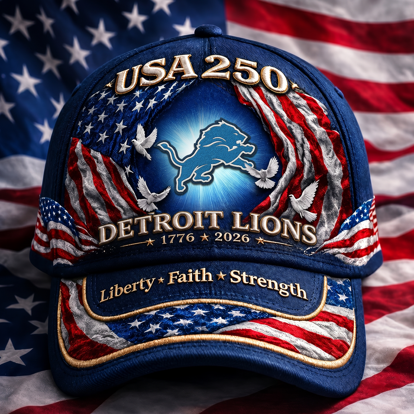 Premium NFL x DL 250 Years  Anniversary Of Freedom  Cap 220626