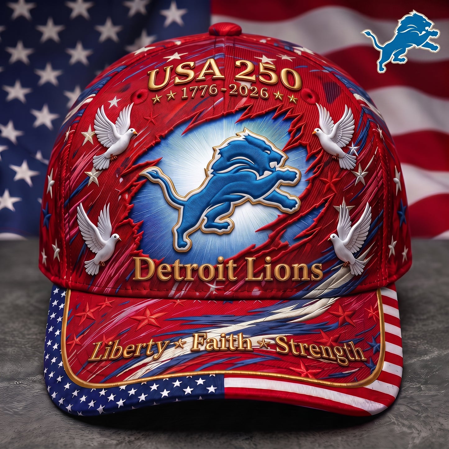 Premium NFL x DL 250 Years Anniversary Of Freedom Cap V4  260626