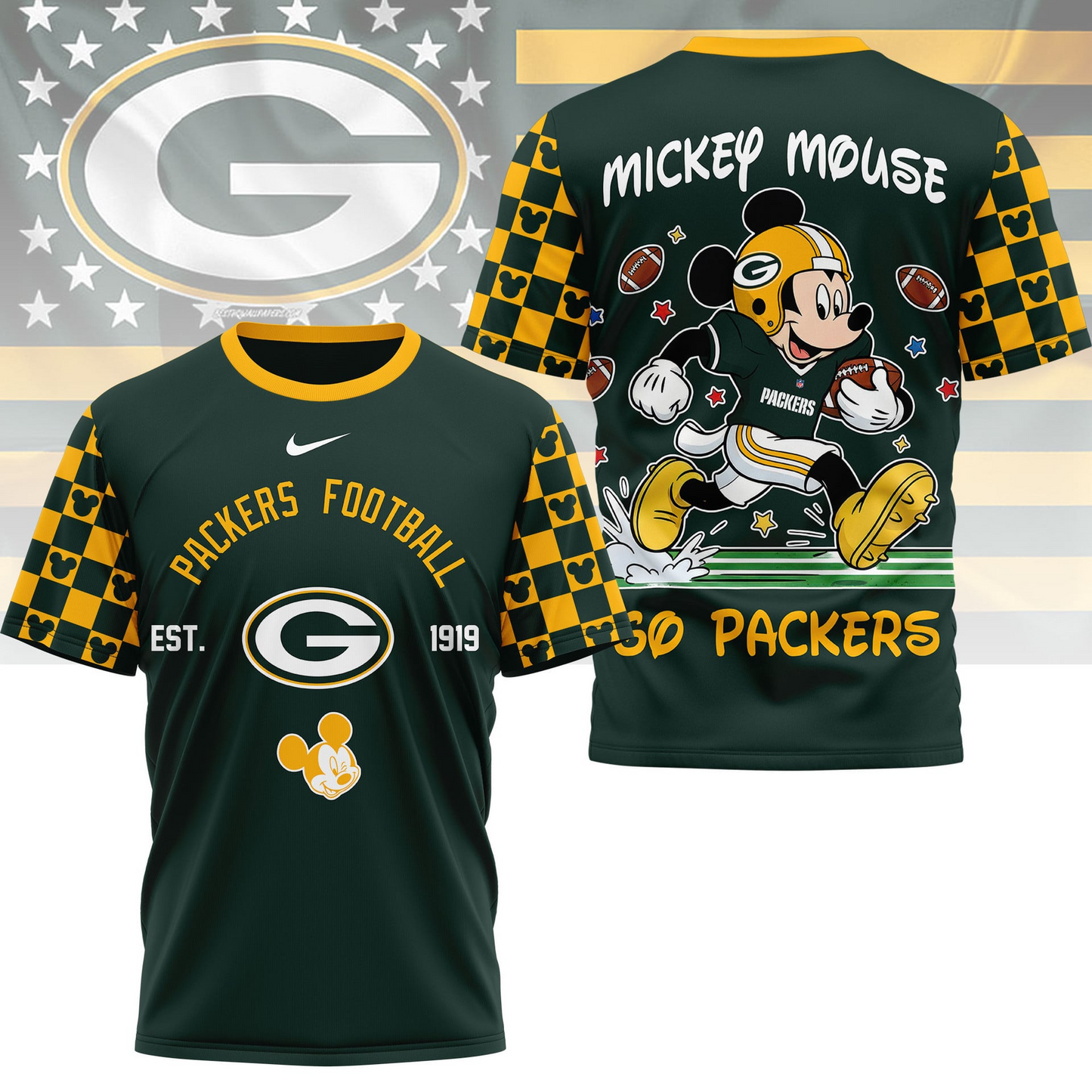 Premium NFL  x GBP Mouse Football 3D Shirt NDT VHM