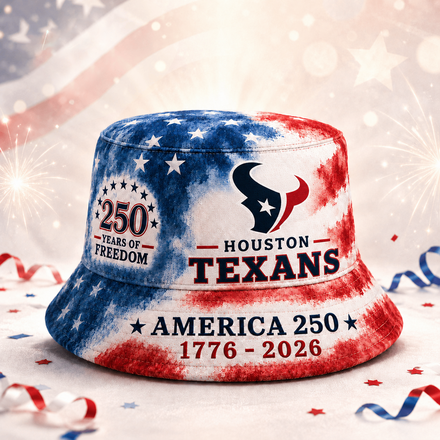Premium NFL x HOU 250 Years Of Freedom Bucket Hat 120626