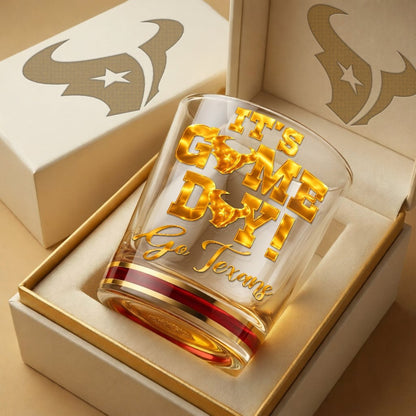 Premium NFL x HOU Game Day Whiskey Glass NDT NHM 270126