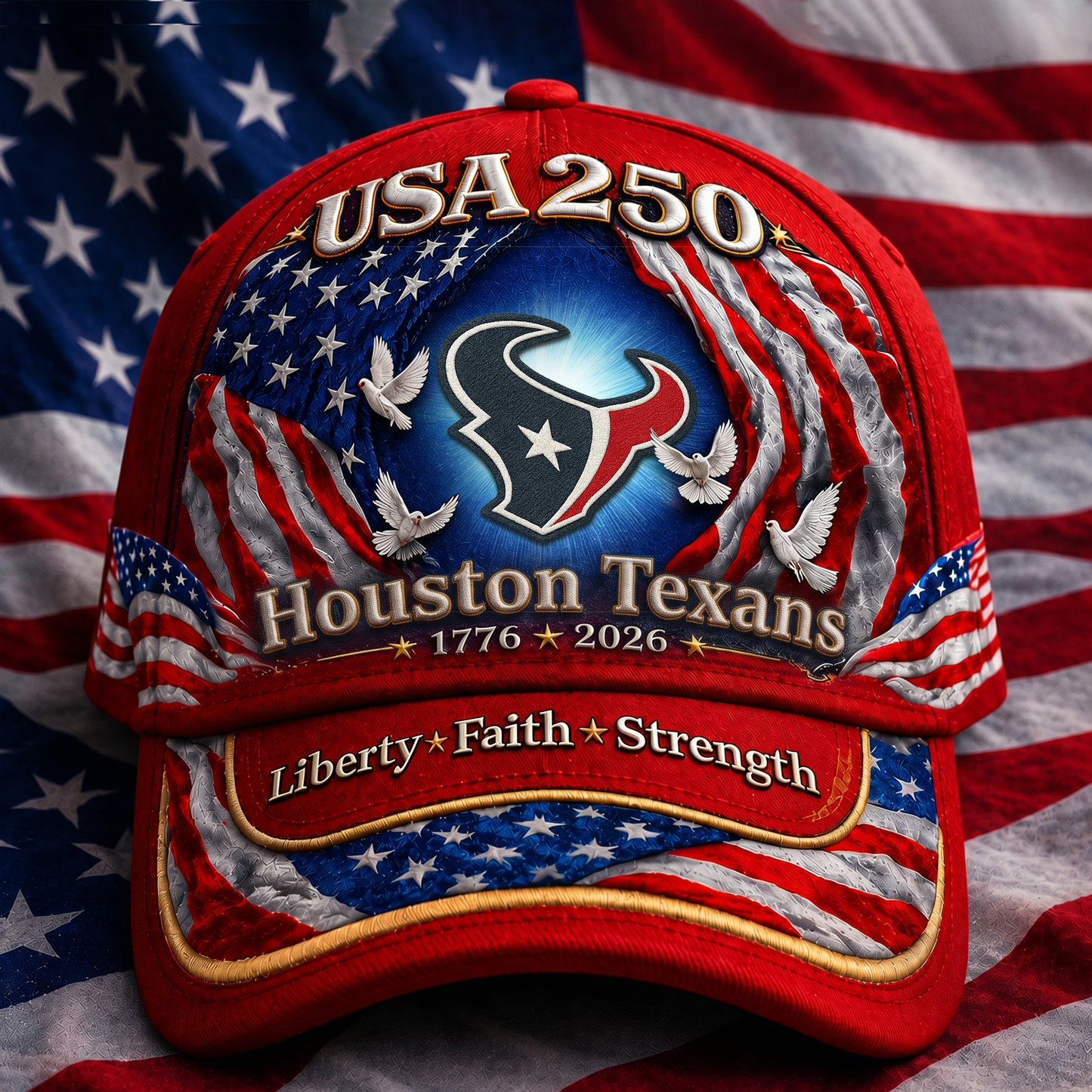 Premium NFL x HT 250 Years  Anniversary Of Freedom  Cap 220626