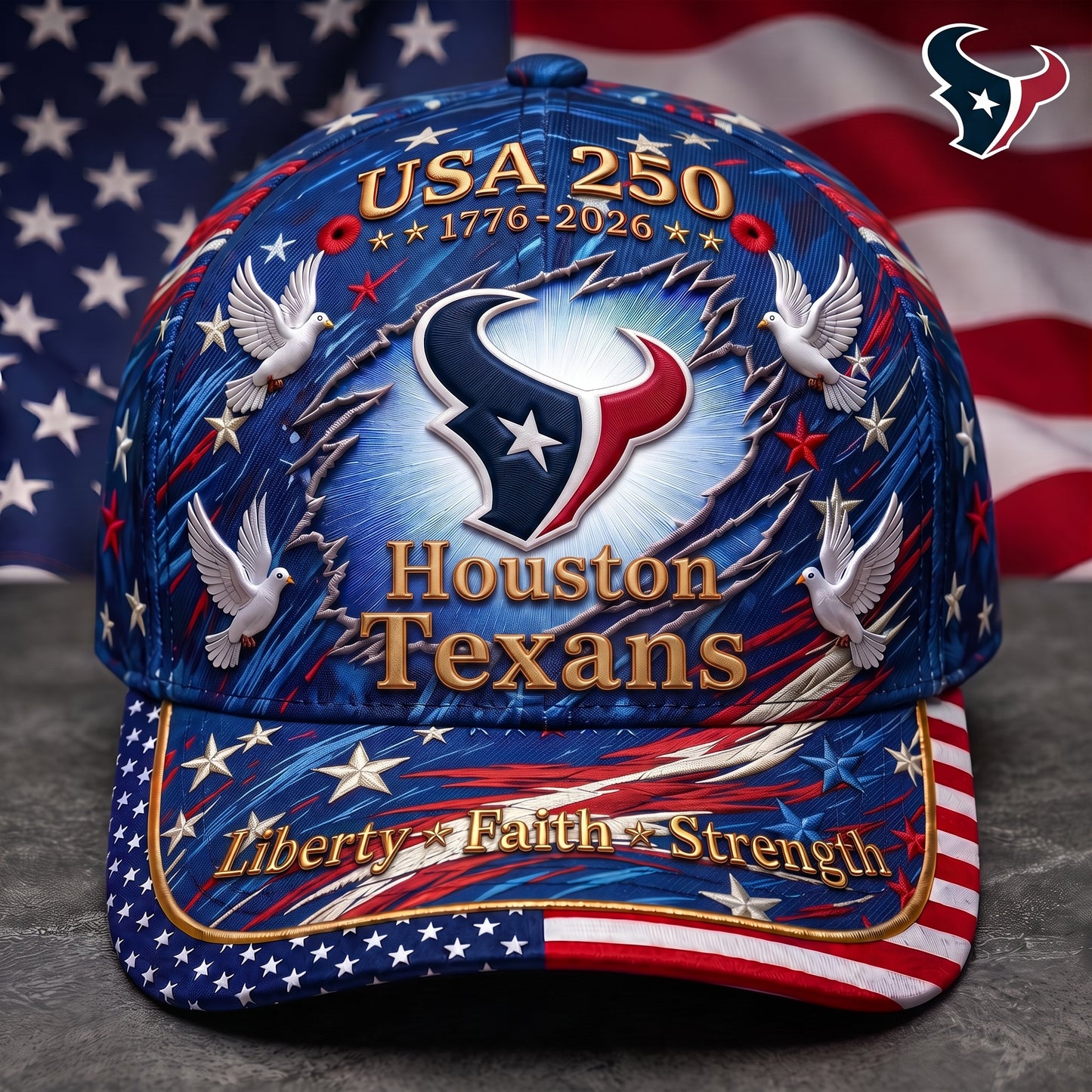 Premium NFL x HT 250 Years Anniversary Of Freedom Cap V4  260626