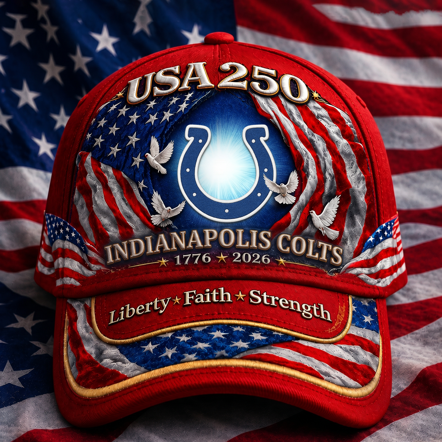 Premium NFL x IC 250 Years  Anniversary Of Freedom  Cap 220626
