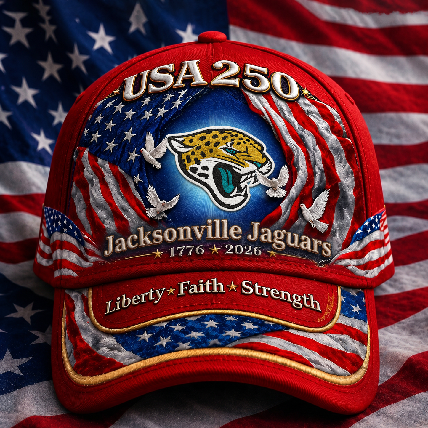Premium NFL x JJ 250 Years  Anniversary Of Freedom  Cap 220626