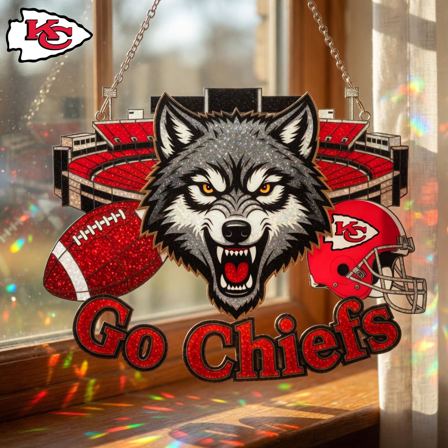 Premium NFL x KAN Game Day Suncatcher NDT LVH 210426