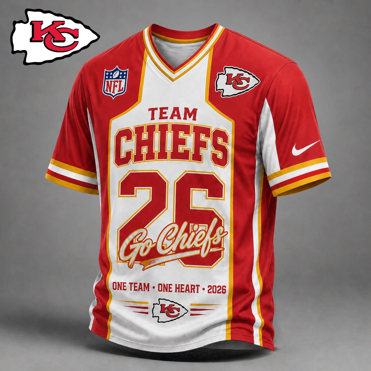 Premium NFL x KC Team Pride V-Neck Shirt limited editions NDT LVH 010626
