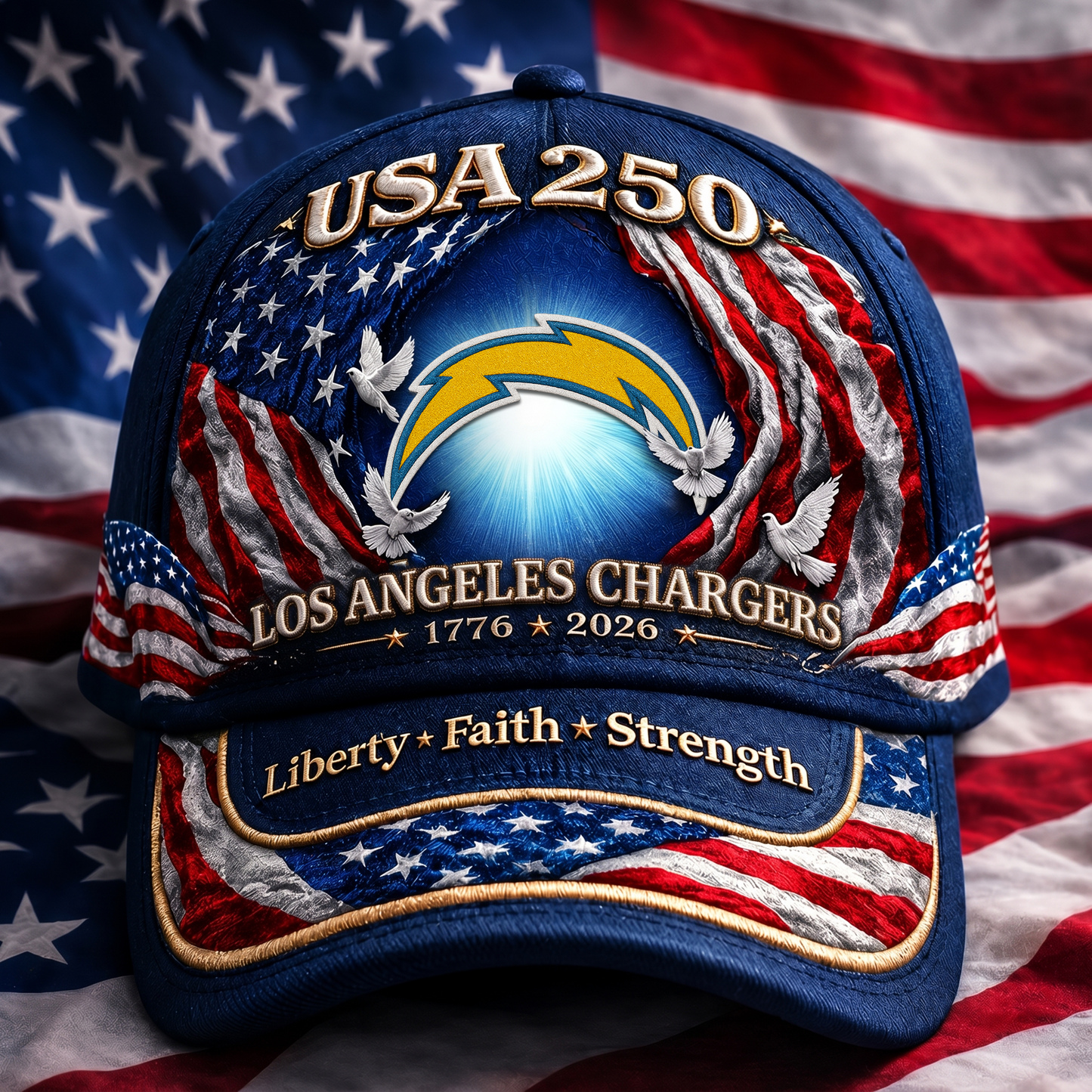 Premium NFL x LAC 250 Years  Anniversary Of Freedom  Cap 220626