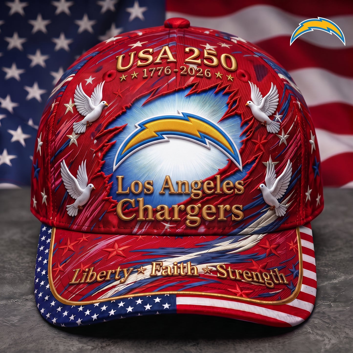 Premium NFL x LAC 250 Years Anniversary Of Freedom Cap V4  260626