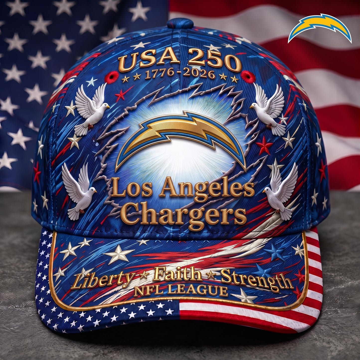 Premium NFL x LAC 250 Years Anniversary Of Freedom Cap V4  260626