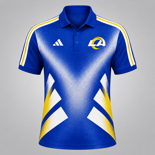 Premium NFL x LAR Sports Fan Geometric Pattern Polo Shirt 270626