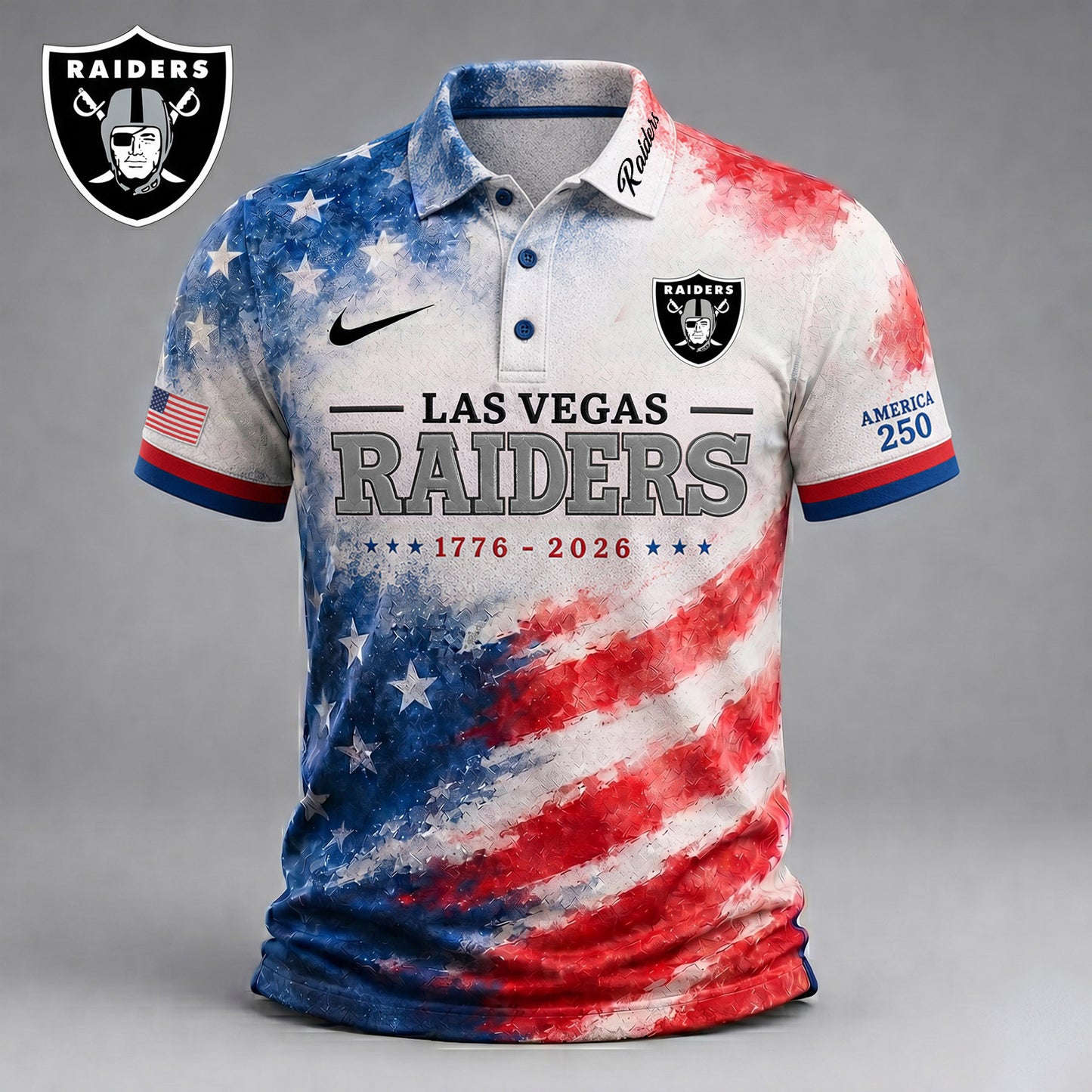 Premium NFL x LV 250 Years Of Freedom Polo Shirt NDT NHM 150626