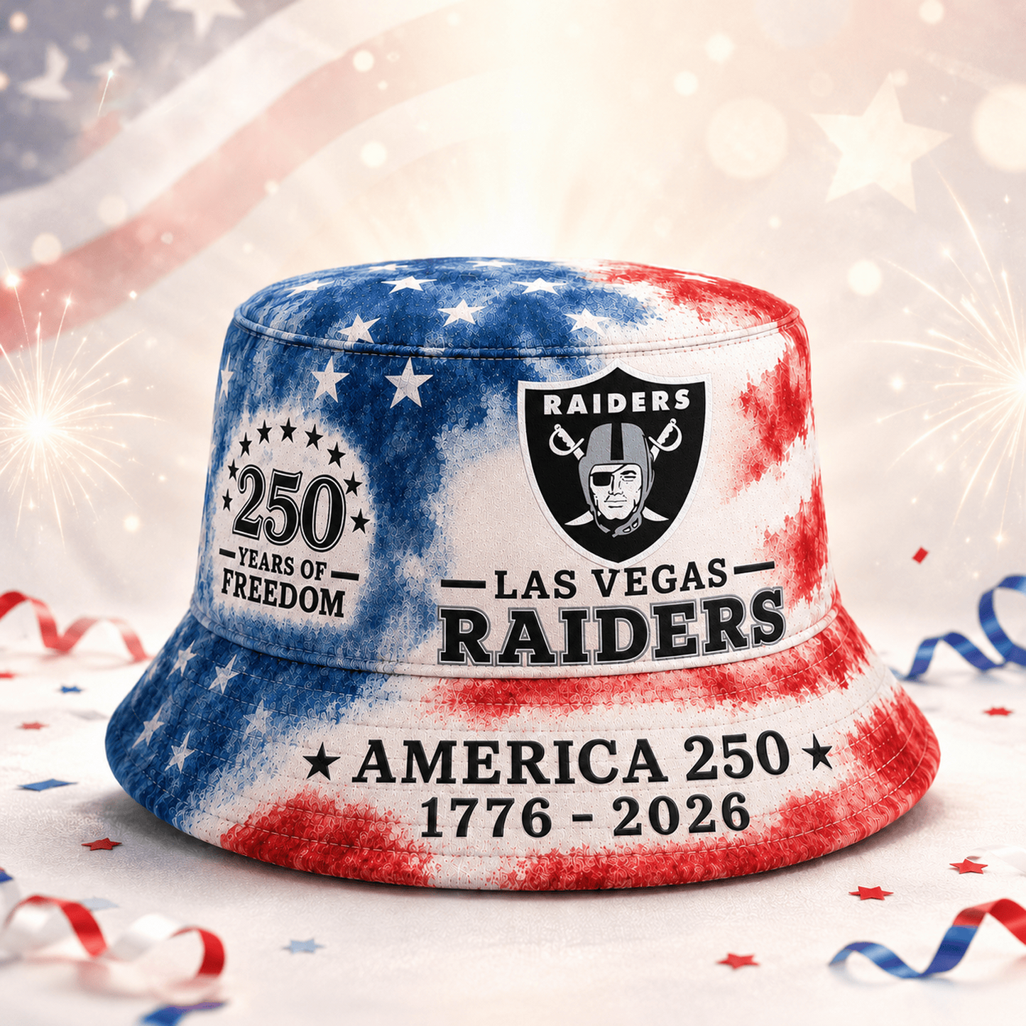 Premium NFL x LVR 250 Years Of Freedom Bucket Hat 120626