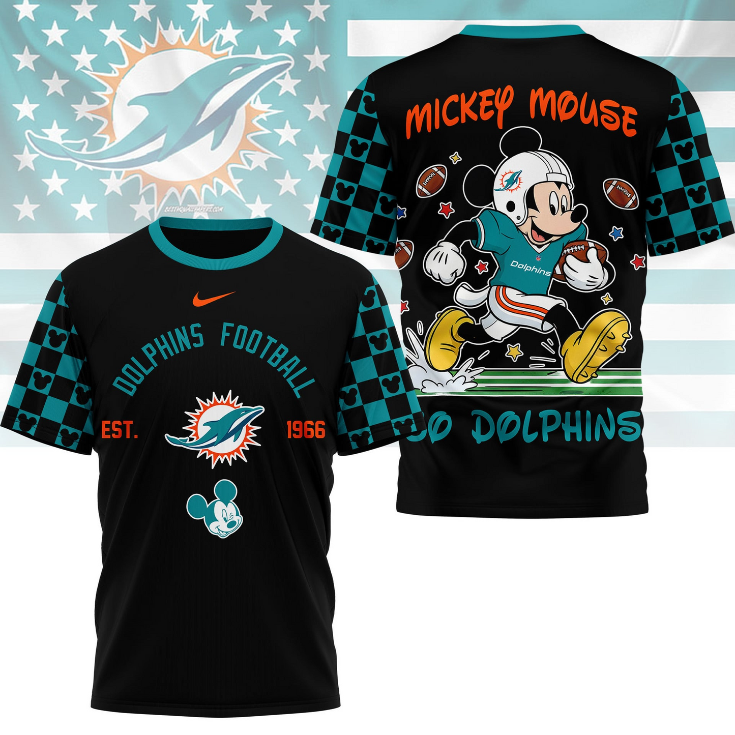 Premium NFL  x MD Mouse Football 3D Shirt NDT VHM