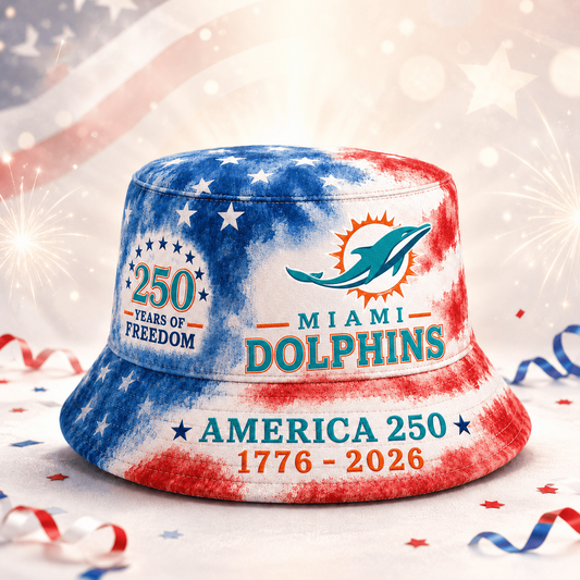 Premium NFL x MIA 250 Years Of Freedom Bucket Hat 120626