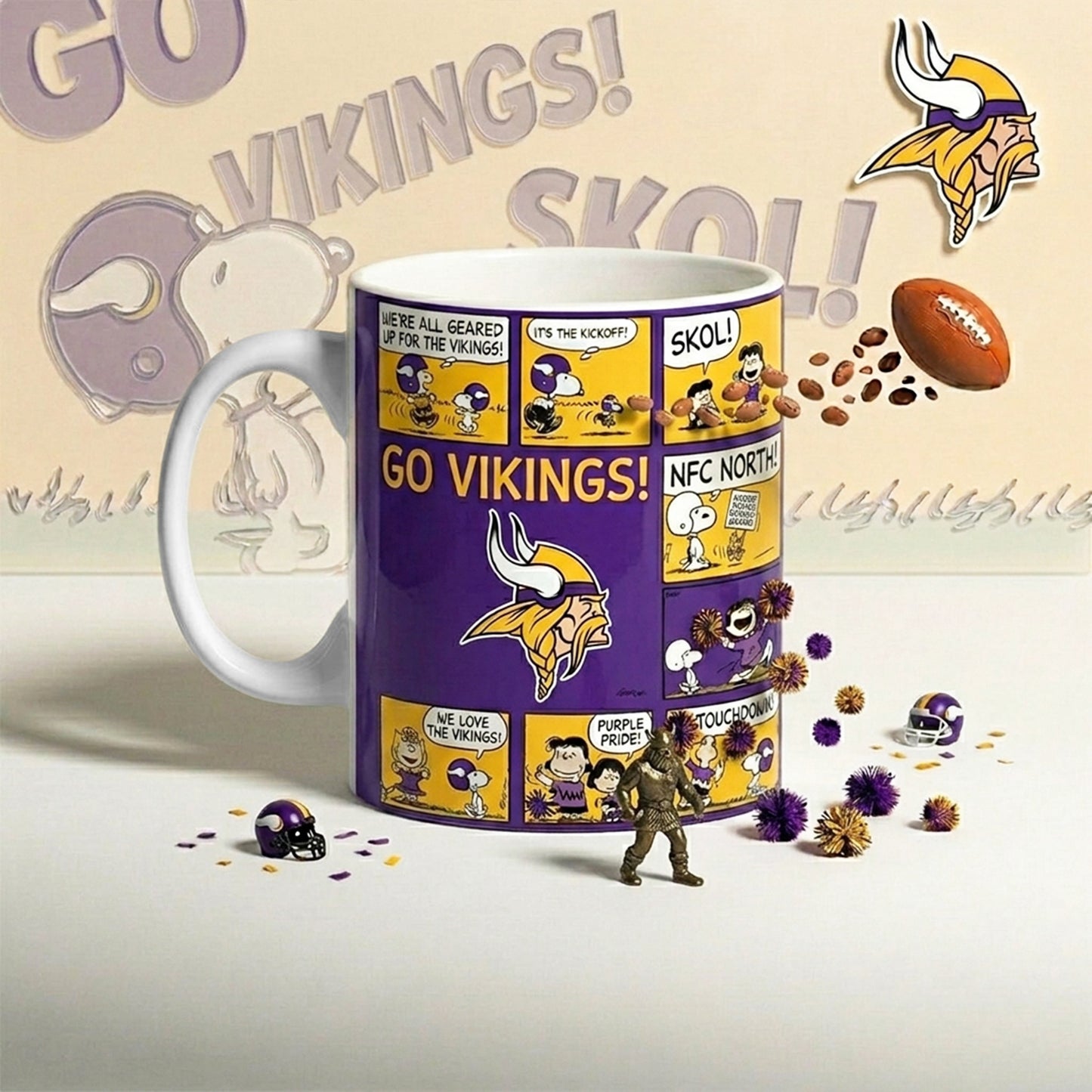 Premium NFL x MIN Peanuts Comic Mug NDT NHM 210426