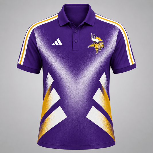 Premium NFL x MIN Sports Fan Geometric Pattern Polo Shirt 270626
