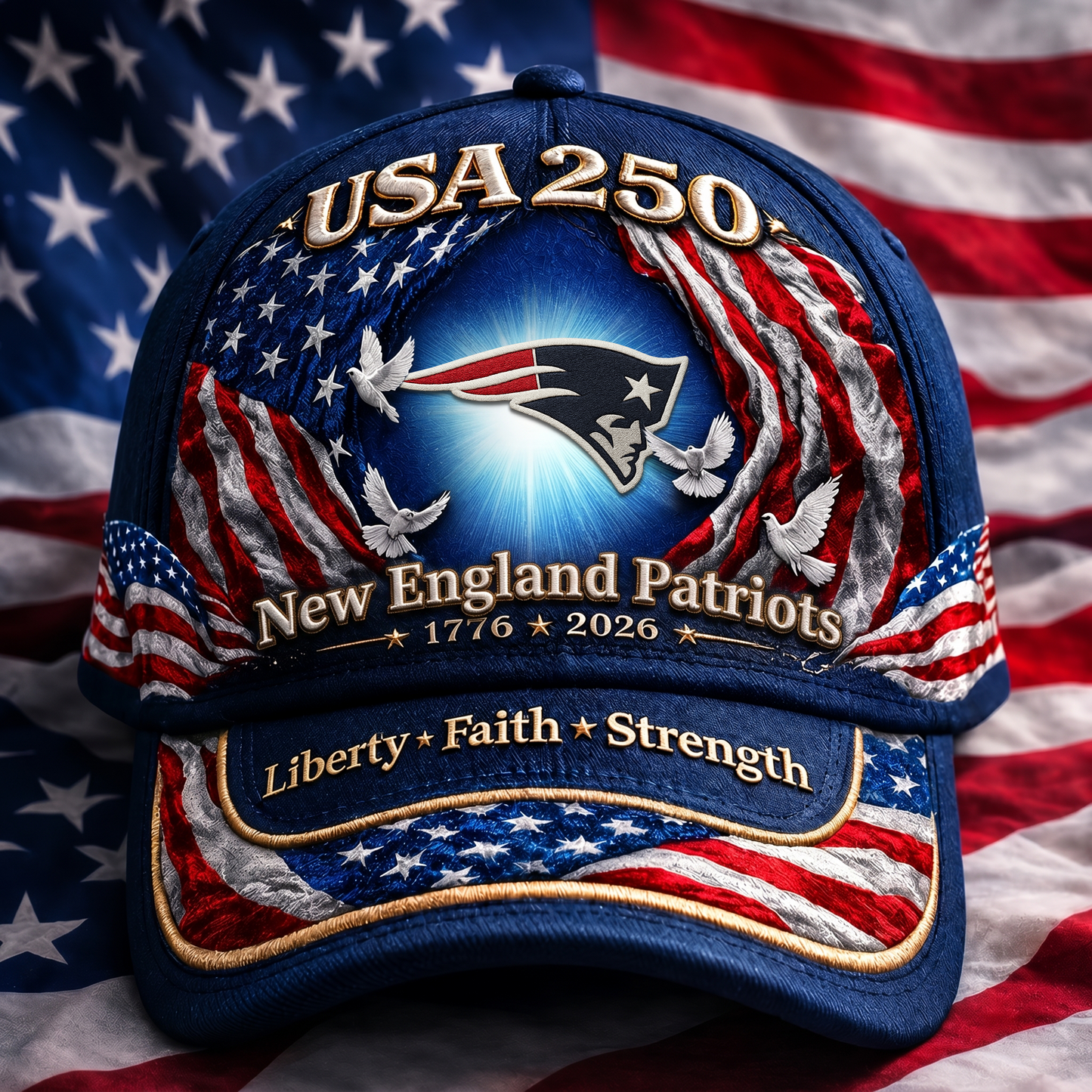 Premium NFL x NEP 250 Years  Anniversary Of Freedom  Cap 220626