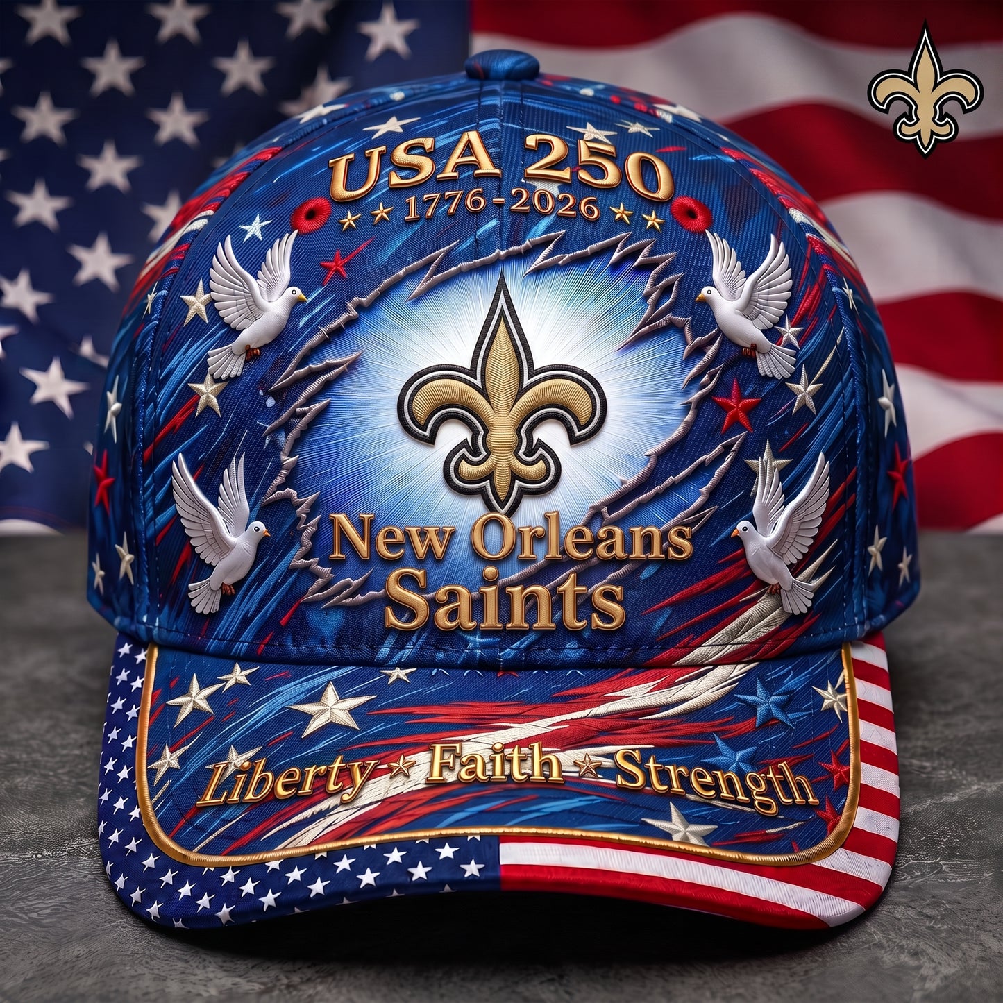 Premium NFL x NOS 250 Years Anniversary Of Freedom Cap V4  260626