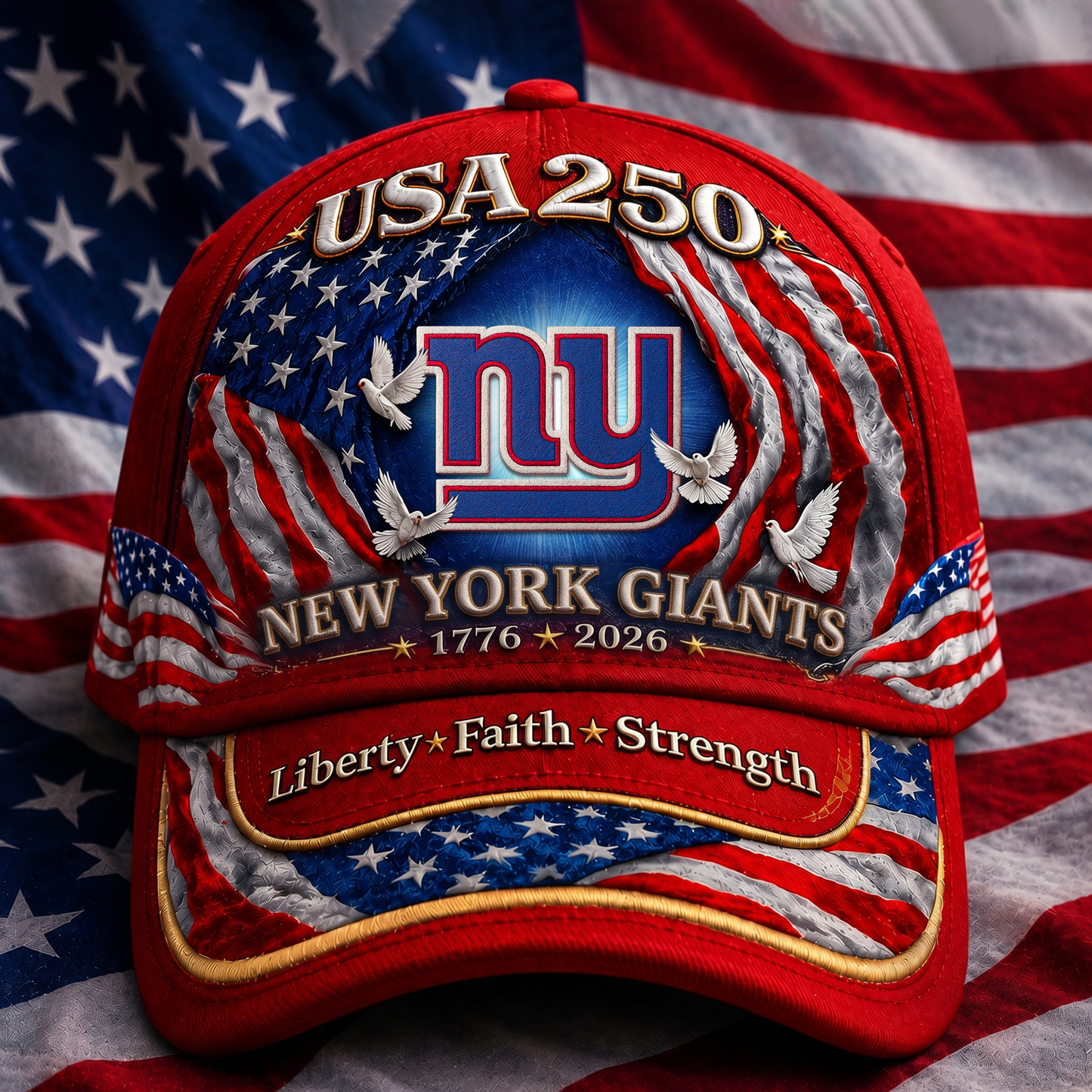 Premium NFL x NYG 250 Years  Anniversary Of Freedom  Cap 220626