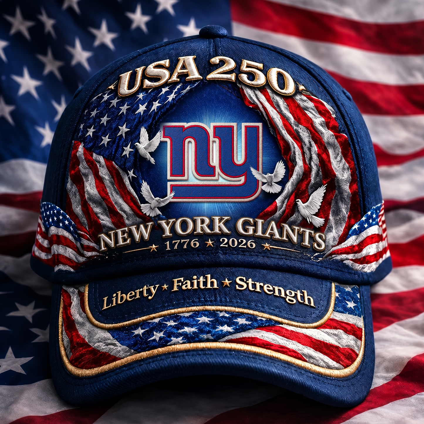 Premium NFL x NYG 250 Years  Anniversary Of Freedom  Cap 220626