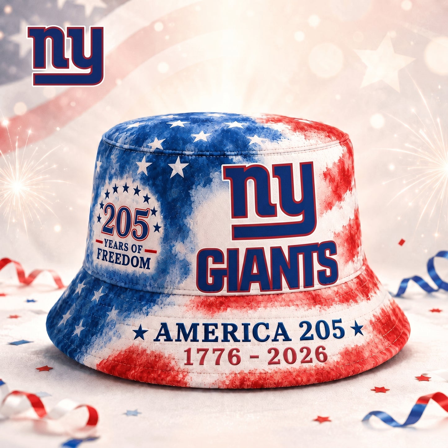 Premium NFL x NYG 250 Years Of Freedom Bucket Hat 120625