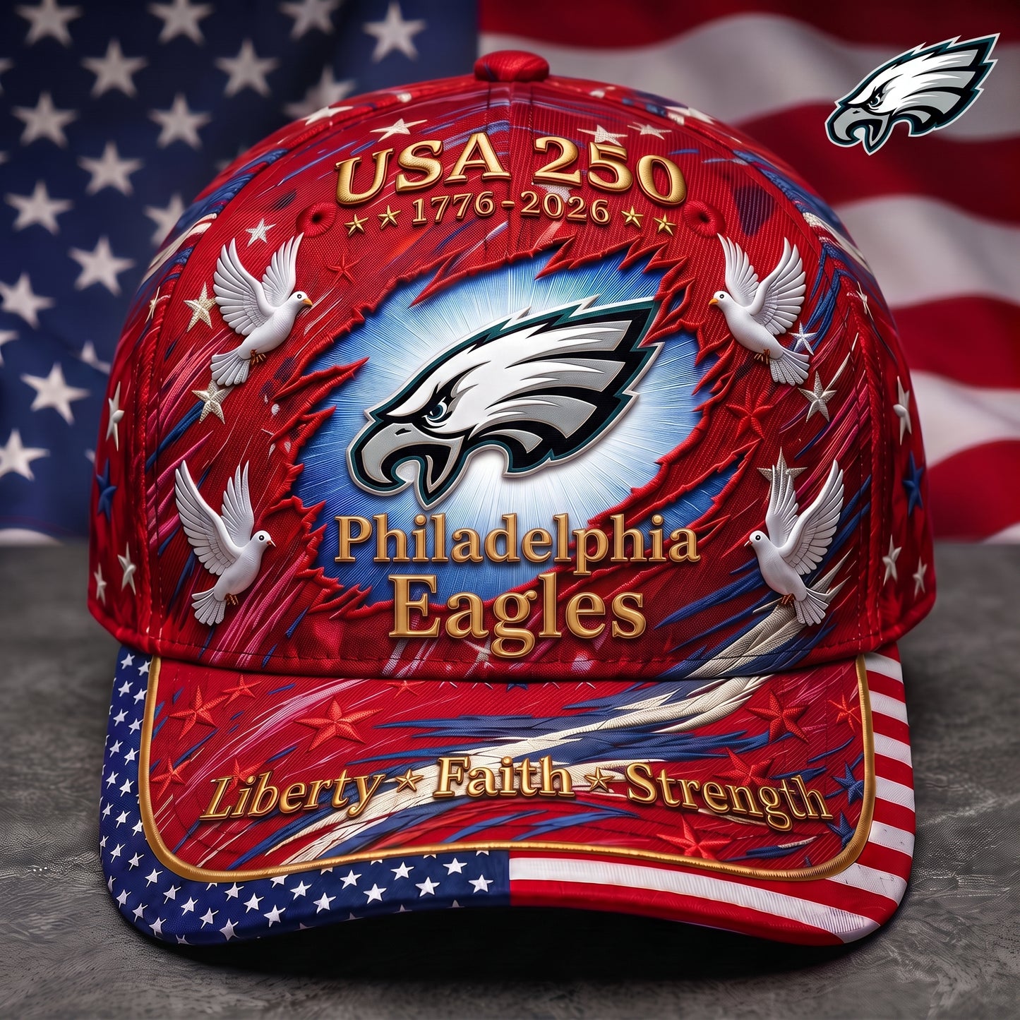 Premium NFL x PE 250 Years Anniversary Of Freedom Cap V4  260626