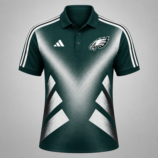 Premium NFL x PHI Sports Fan Geometric Pattern Polo Shirt 270626
