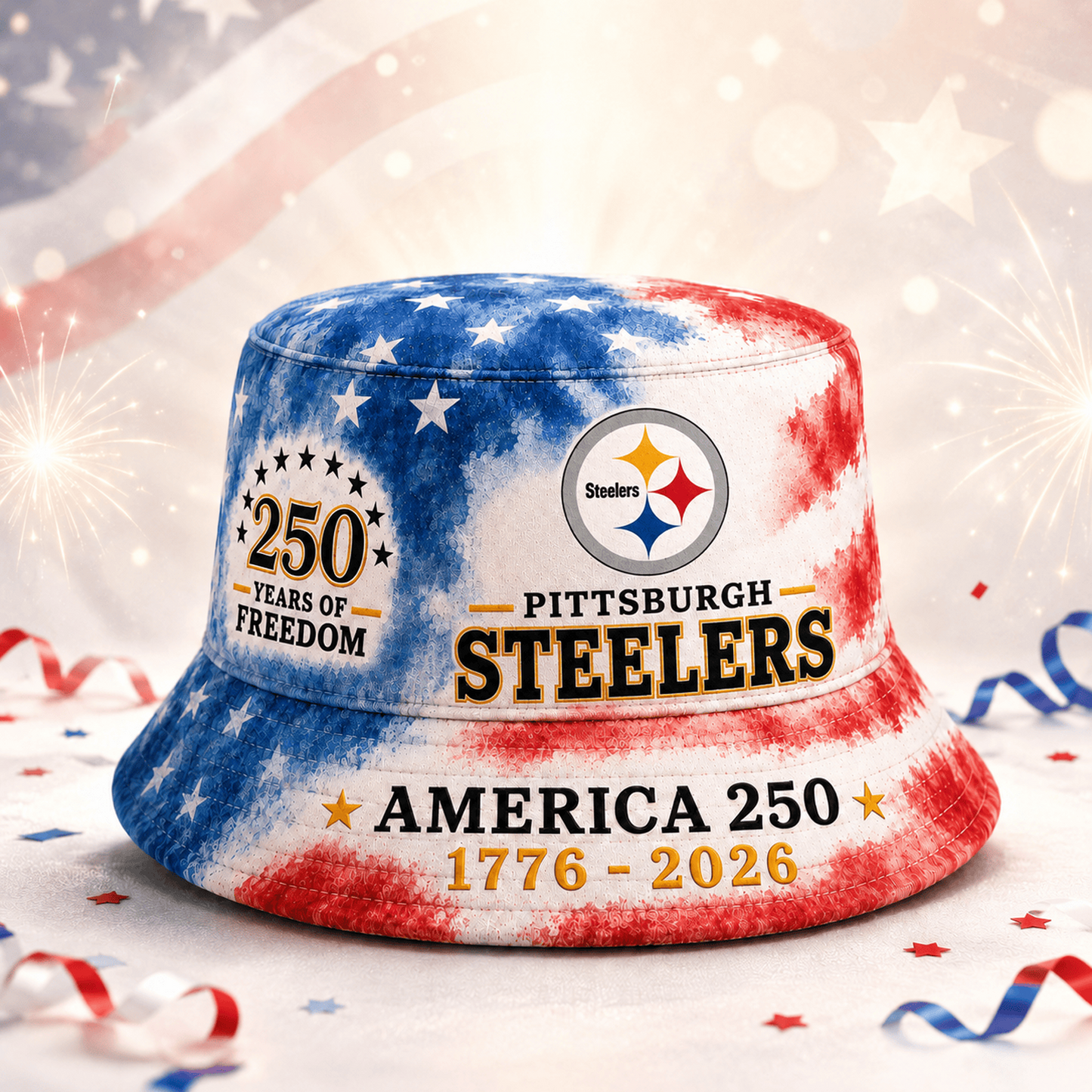 Premium NFL x PIT 250 Years Of Freedom Bucket Hat 120626